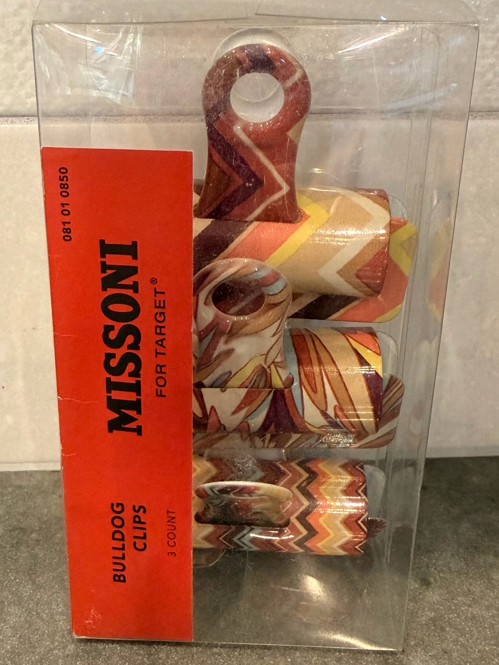 Missoni for Target Brown & Multi Bulldog Clips - 3 Count